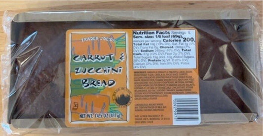 Trader Joe's Carrot & Zucchini Bread, 411g