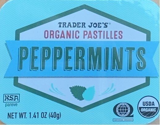 Pastilles à la menthe poivrée biologiques Trader Joe's, 40 g