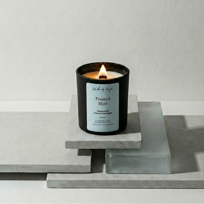 Frosted Mint Candle | Peppermint + Sweet Pink Sugar