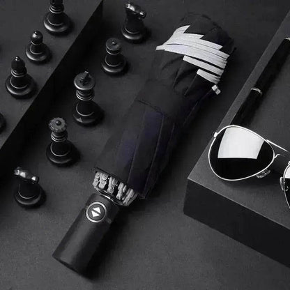 Full Automatic Reverse Umbrella Men'S Business Reflective Cloth Car Umbrella