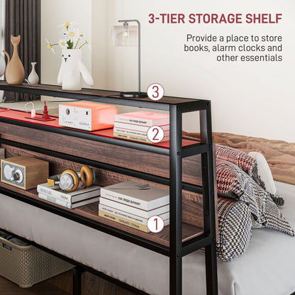 Logan Queen Size Bed Frame with LED Lights