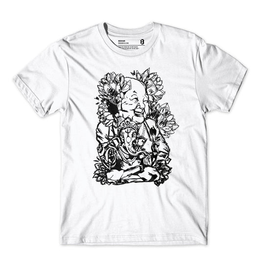 Ganesh & Laughing Buddha [White - Black]