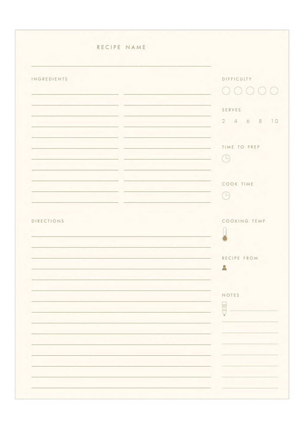 Gathered Recipes – Keepsake Recipe Book
