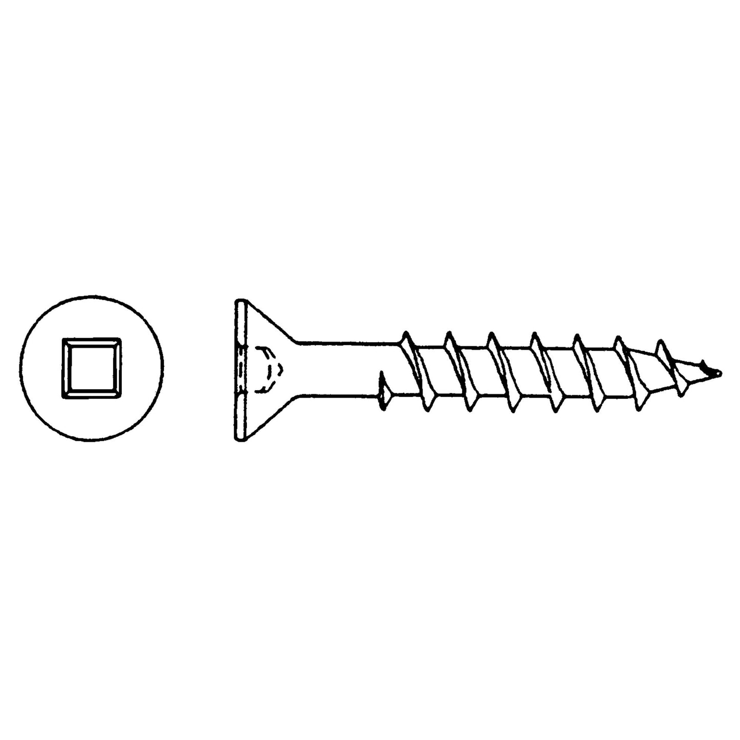 Flat Head Wood Screws , #10 x 4" L, Zinc Plated