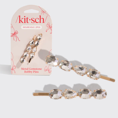 Gemstone Bobby Pins – 2 Piece Set