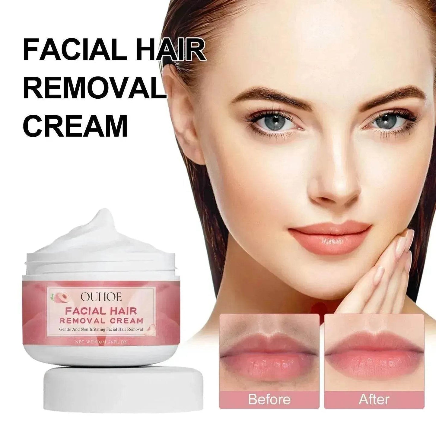 Gentle And Non-irritating Cleansing Women's Face Fast Depilatory Cream