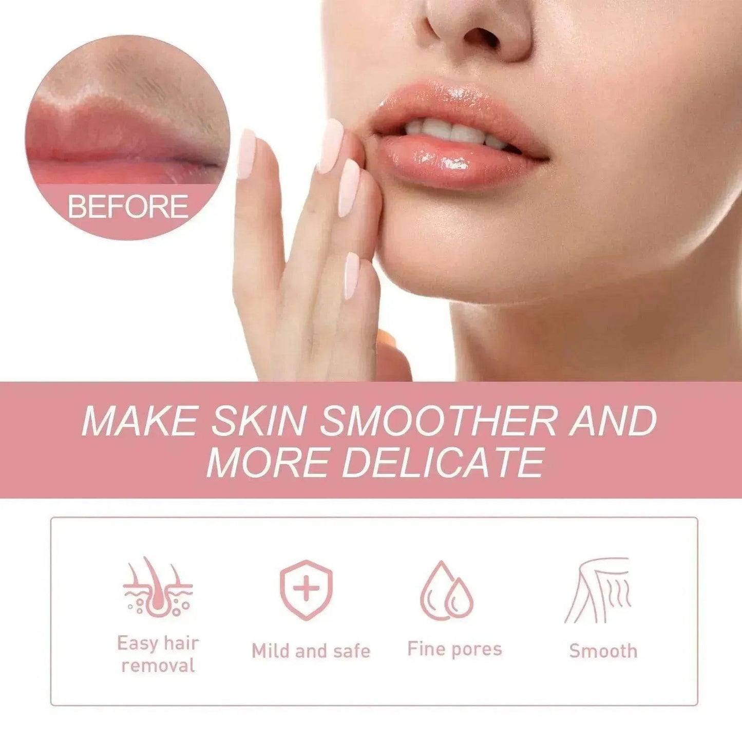 Gentle And Non-irritating Cleansing Women's Face Fast Depilatory Cream