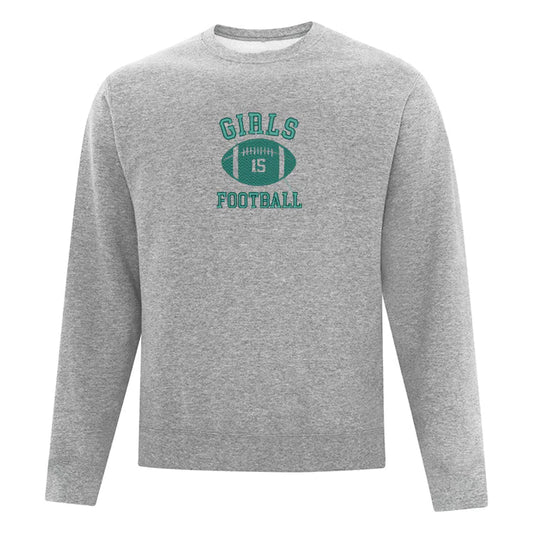 Sweat col rond brodé « Girls Football »