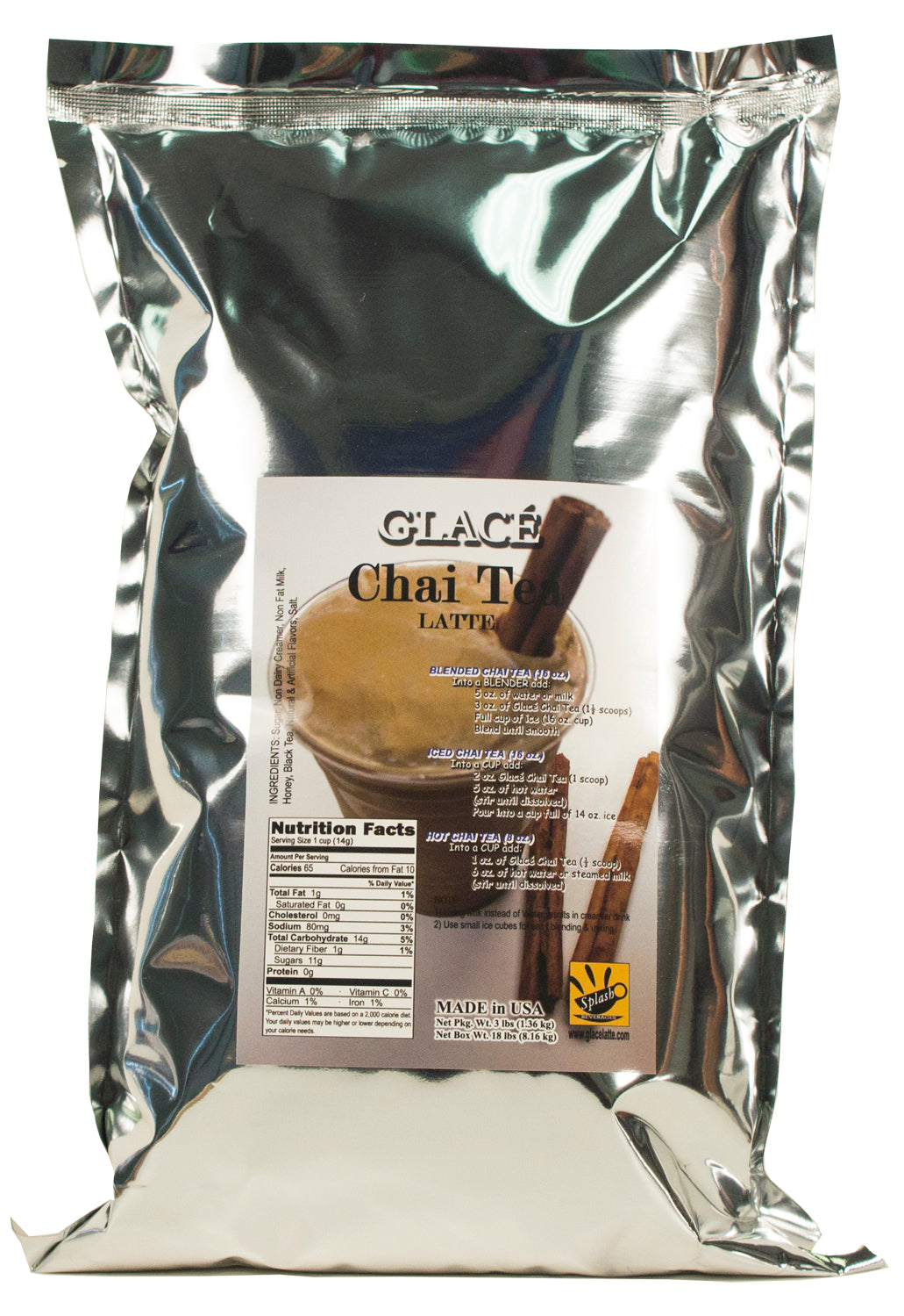 Chai Tea 4 in 1 Latte Bubble Tea / Latte and Frappe Mix - Ships Free Within Canada on Orders Above CAD $199