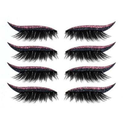 Glittering Eyeliner Sticker False lashes set