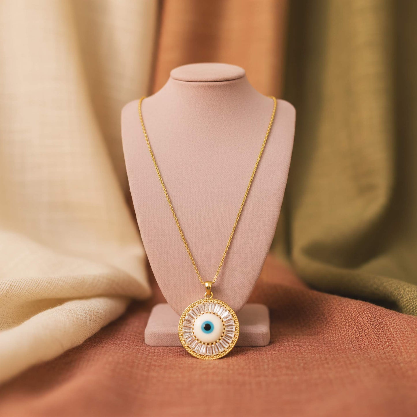 Evil Eye Necklace : 18k Gold Plated | Dainty Necklace
