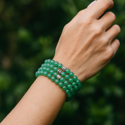 Green Aventurine Gemstone Bracelet - The Stone of Luck