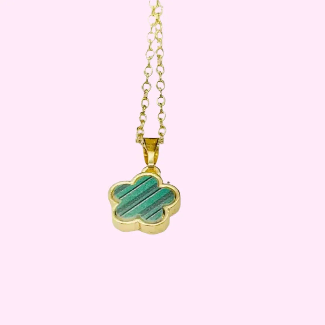 14k Clover Jewellery set (2pcs) in Green and Black colour