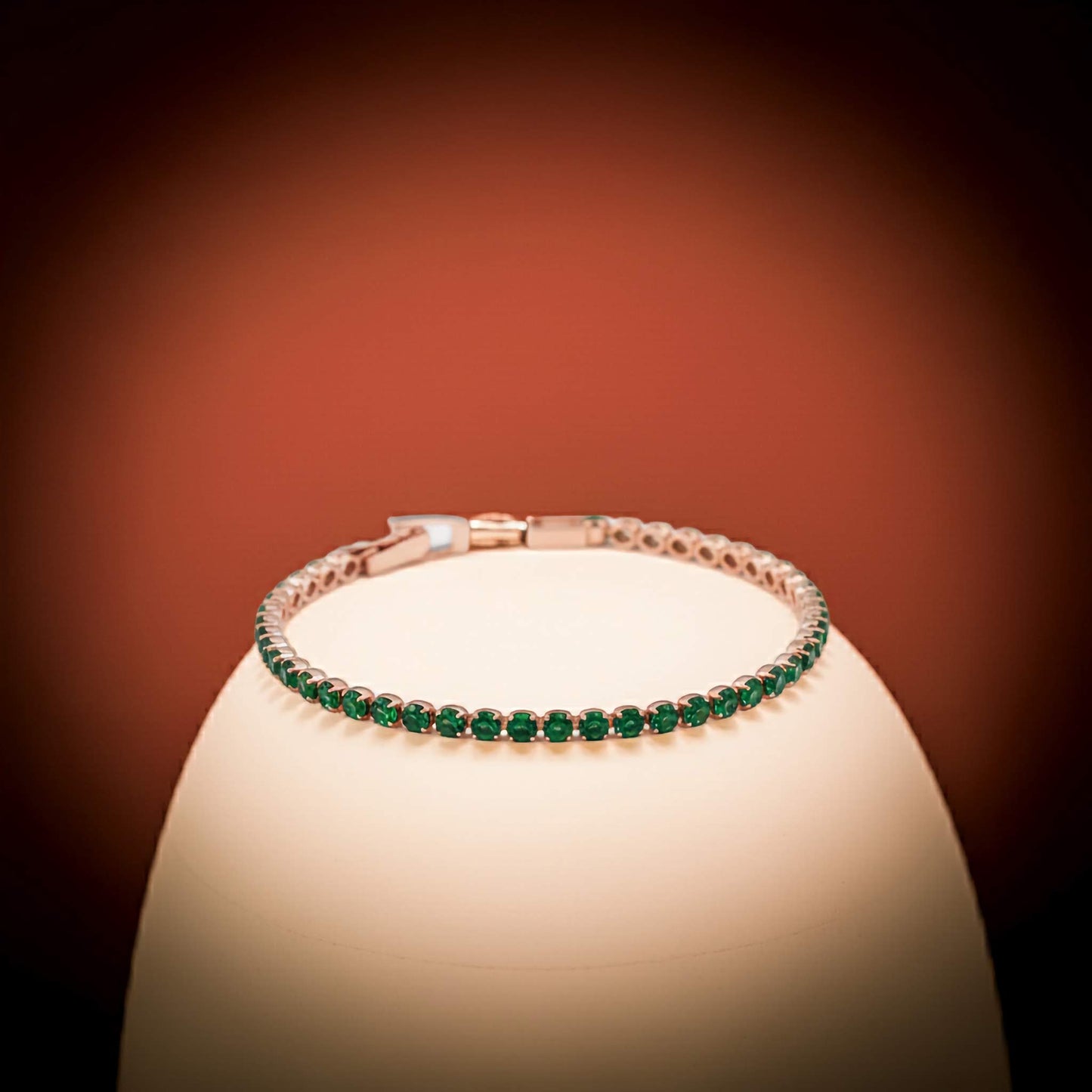 Bracelet de tennis Éclat Émeraude – Bijoux en Zirconium Vert Or 18 carats