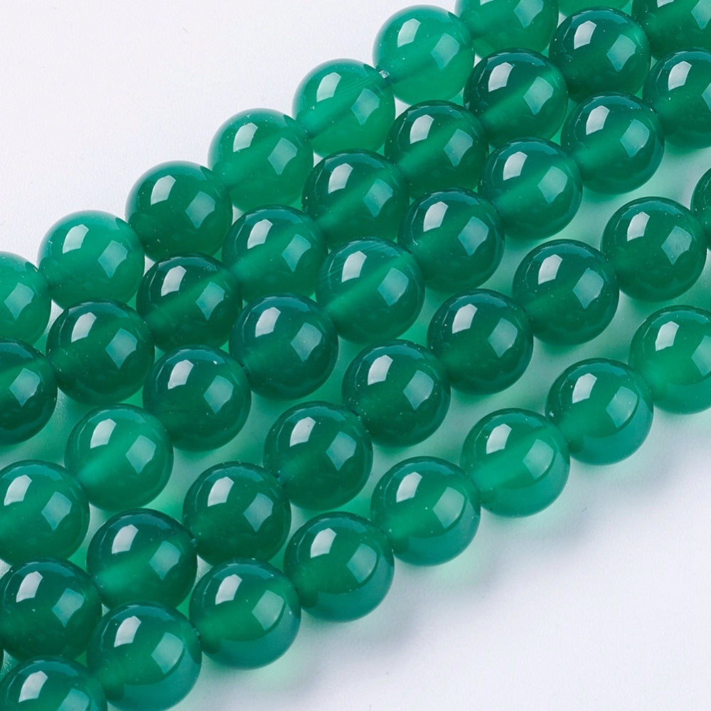 Perles de pierre précieuse onyx vert