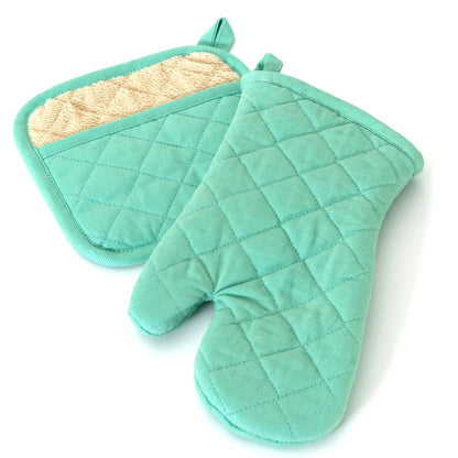 Grill & Drill-Tough Oven Mitt and Pot Holder Set