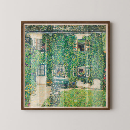 Gustav Klimt - Jardin forestier | Le tableau vintage légendaire en vert (disponible avec ou sans cadre) 1x1