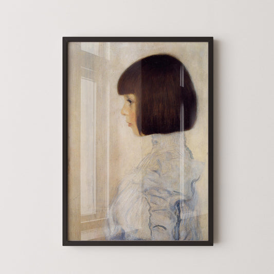 Gustav Klimt - Portrait d'Hélène Klimt | Célèbre tableau vintage (disponible encadré à la main ou sans cadre)