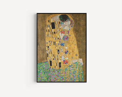 Gustav Klimt - The Kiss | Famous Vintage Painting (available handframed or unframed)