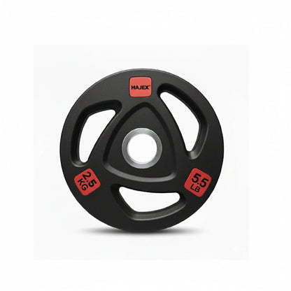 HAJEX Rubber Olympic Bumper Grip Weight Plates & Sets in LBs & KGs