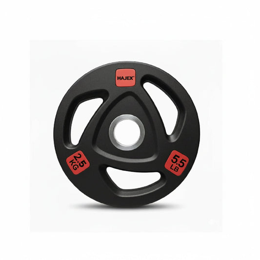 HAJEX Rubber Olympic Bumper Grip Weight Plates & Sets in LBs & KGs