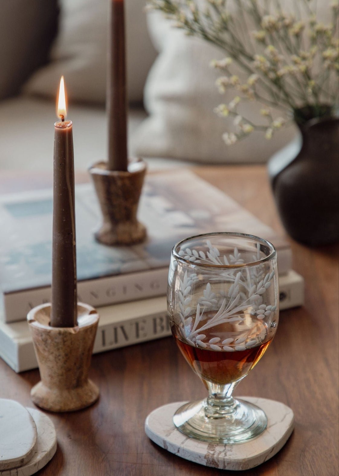 Hand-Etched Lua Glass