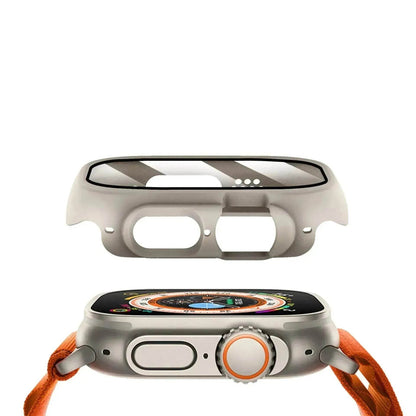 Film de protection intégré anti-rayures pour boîtier de montre connectée, compatible avec Apple Watch