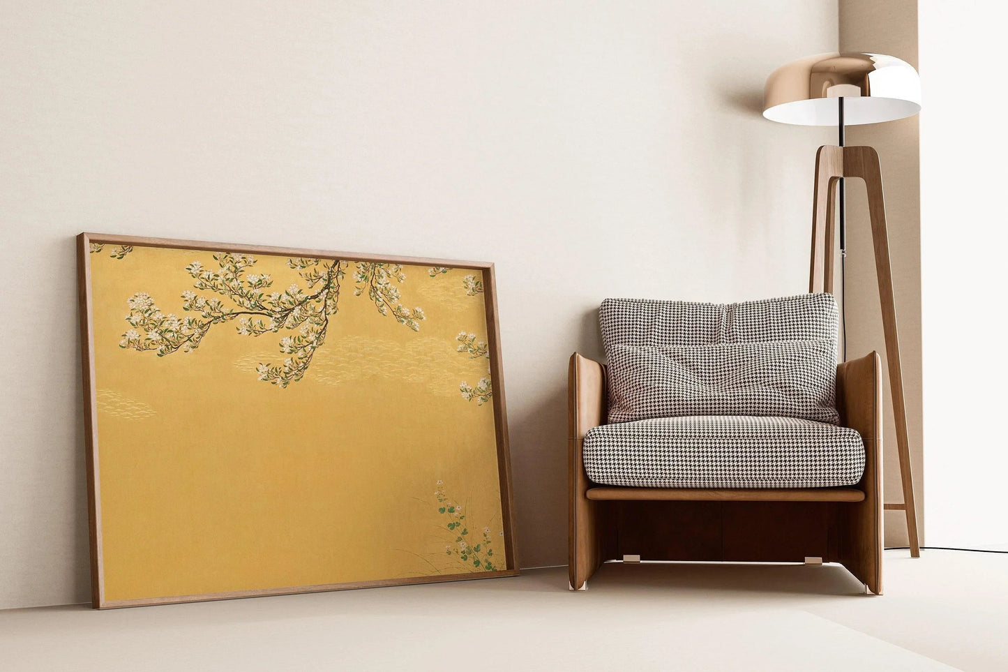 Estampe japonaise en bois « Fleurs de cerisier » : Gravure giclée vintage de l'école Hasegawa