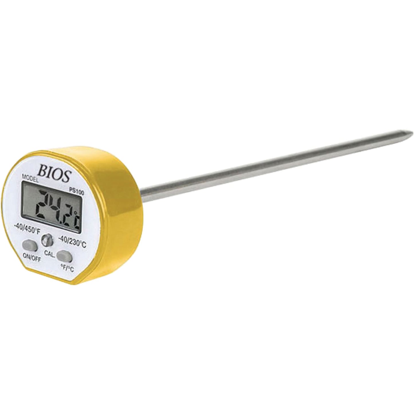 Thermomètres à tige, à contact, numériques, -40-450°F (-40-230°C)