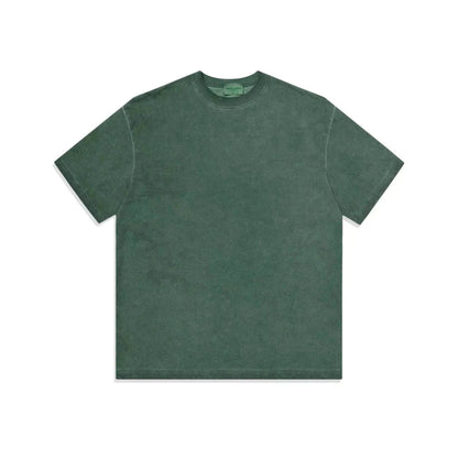 Heavy Dirty Washed Old Loose Double Yarn Cotton Short Sleeve
