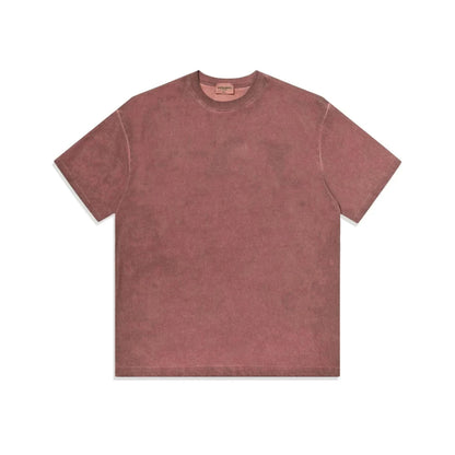Heavy Dirty Washed Old Loose Double Yarn Cotton Short Sleeve
