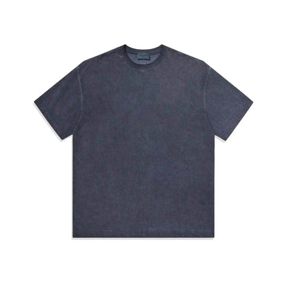 Heavy Dirty Washed Old Loose Double Yarn Cotton Short Sleeve