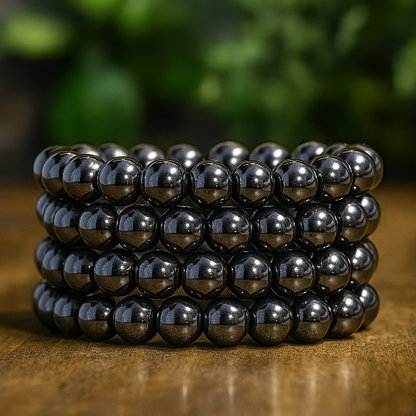 Hematite Gemstone Bead Bracelet | The Stone for Grounding