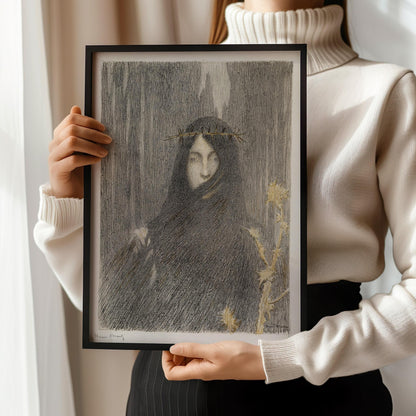 Henri Martin - Head of a Woman | Famous Vintage Impression Surreal Art (available handframed or unframed)