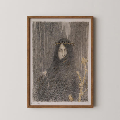 Henri Martin - Head of a Woman | Famous Vintage Impression Surreal Art (available handframed or unframed)