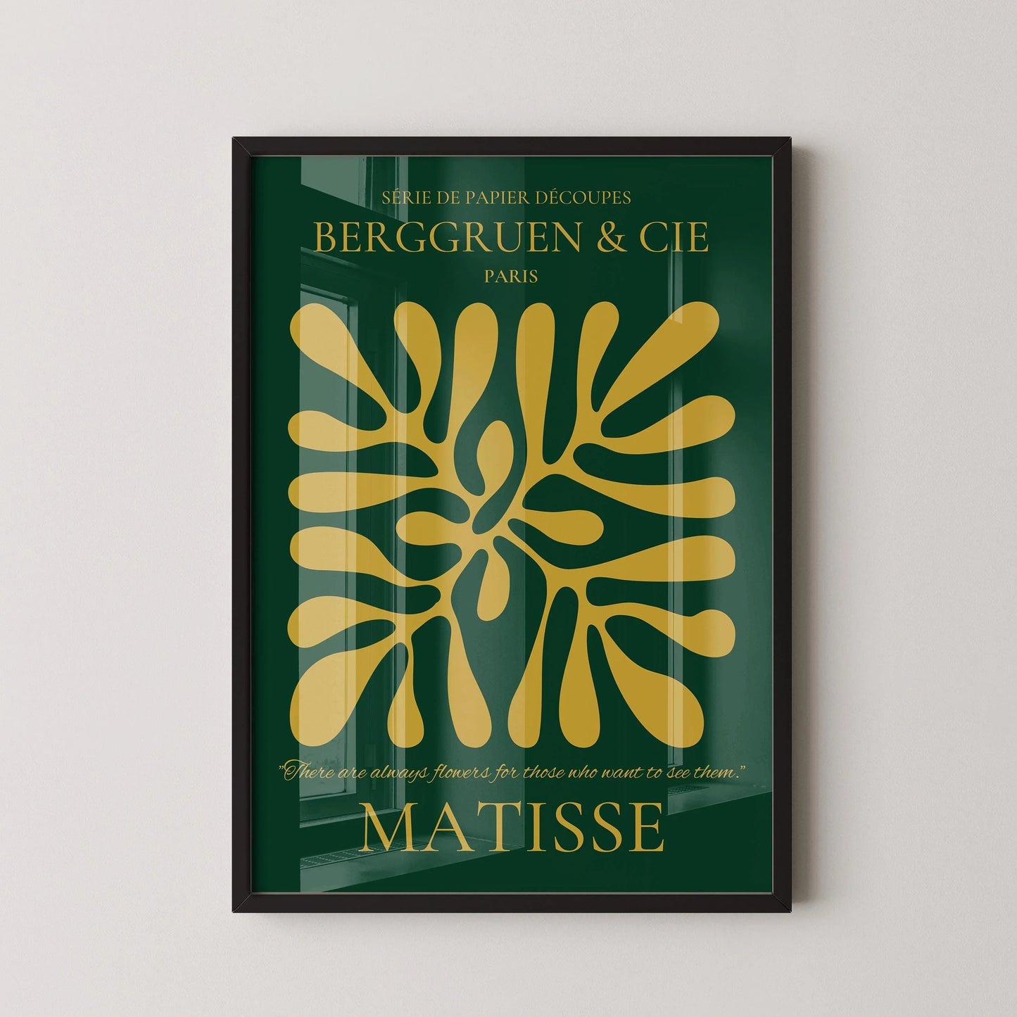 Henri Matisse 'Papier Decoupes' Exhibition Poster: Forest Green & Gold