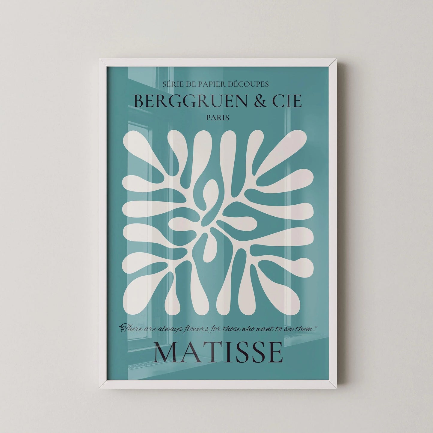 Henri Matisse Leaf Print: Teal Exhibition Poster, Museum Quality