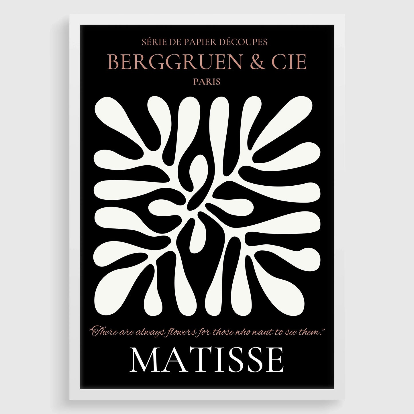 Henri Matisse Leaf Print: Black & Brown Exhibition Poster, Fine Art Giclee
