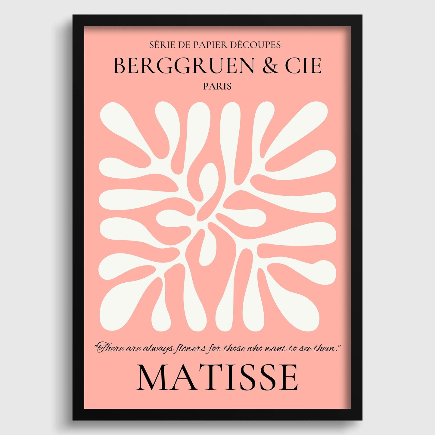 Henri Matisse Leaf Print: Pink Exhibition Poster, Papier Decoupes