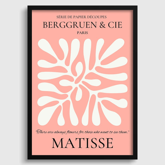 Henri Matisse Leaf Print: Pink Exhibition Poster, Papier Decoupes