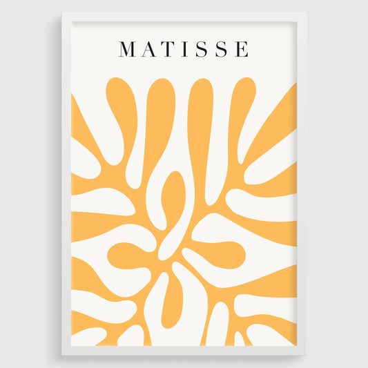 Henri Matisse - Papiers découpés en jaune | Œuvre d'art célèbre (disponible encadrée à la main ou non encadrée)