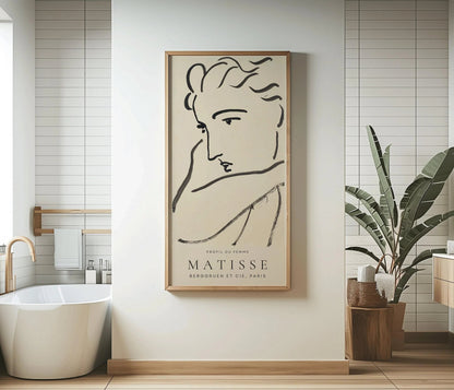 Henri Matisse Woman Profile Sketch Tall Art Print (2x1)