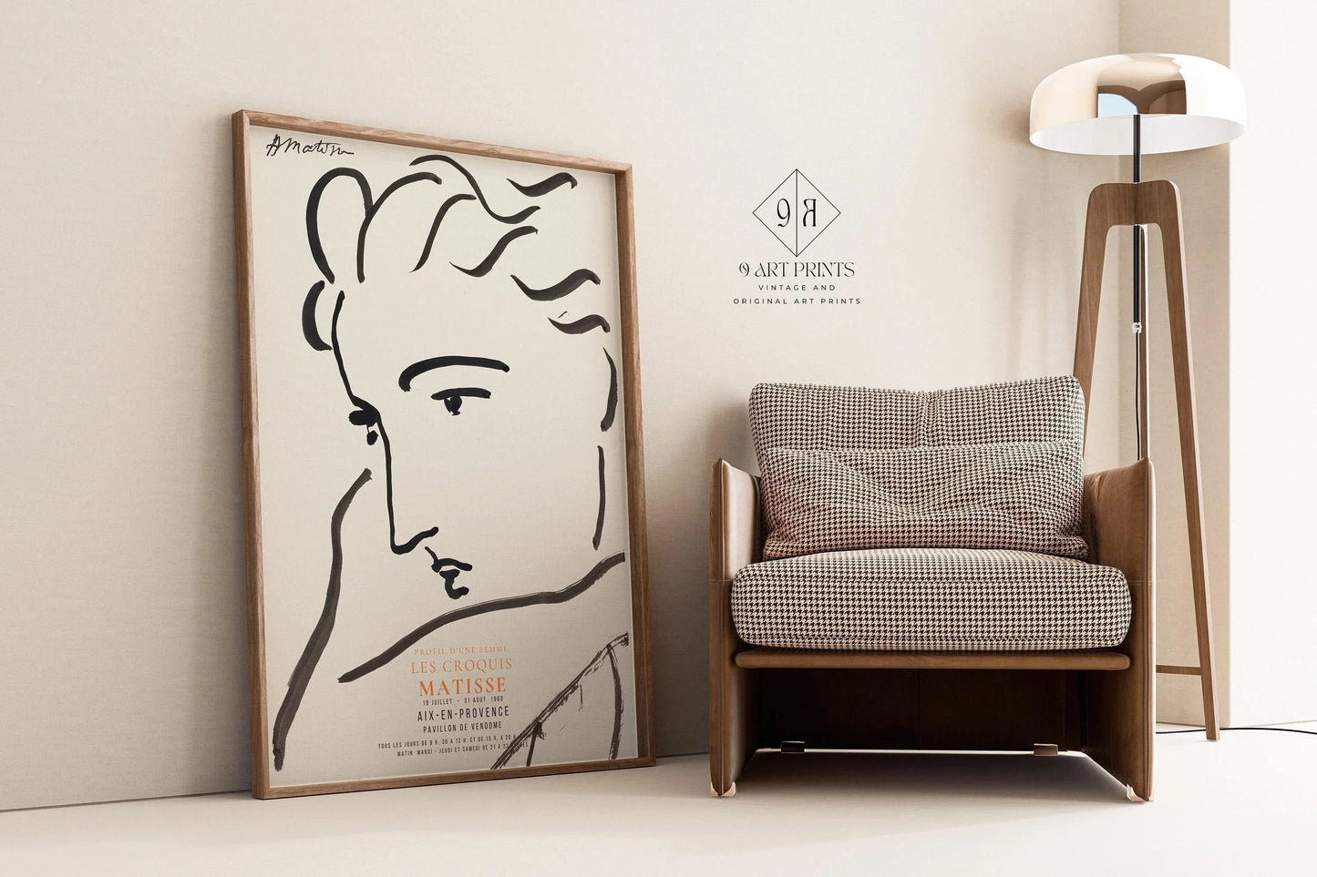 Henri Matisse - Profile of a Woman | Famous Sketch Art (available handframed or unframed)