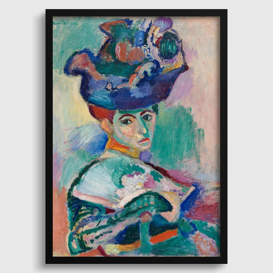 Henri Matisse - Femme au chapeau | Tableau d'art célèbre Madame Matisse (disponible encadré à la main ou non encadré)