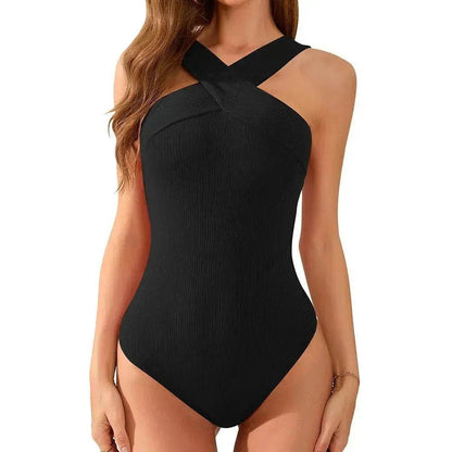High Waist Slimming Sleeveless Summer Tight Waist Charming Jumpsuit