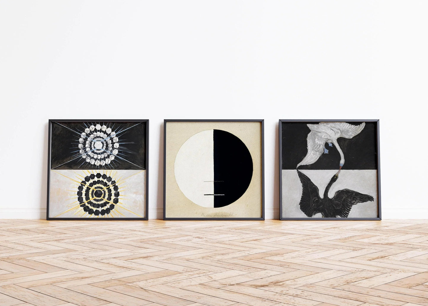 Hilma Af Klint STATEMENT TRIO Art | Abstract Vintage Art available framed 1x1