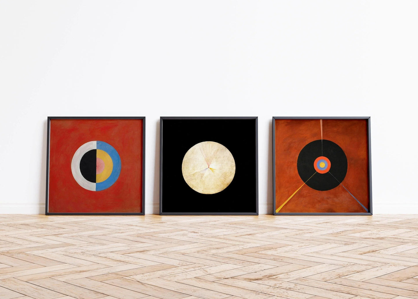 Hilma Af Klint STATEMENT TRIO Art| Abstract Vintage Art available framed 1x1