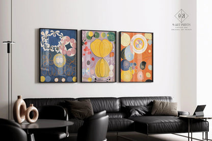 Hilma Af Klint STATEMENT TRIO | Vintage Abstract Art (Available Frame or unframed)