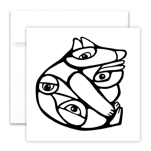 Colouring Greeting Card - Hold Tight