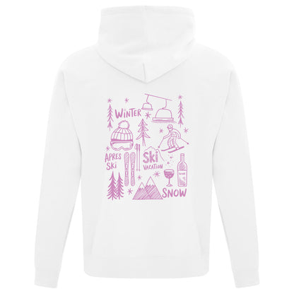 Hoodie Ski Doodles imprimé